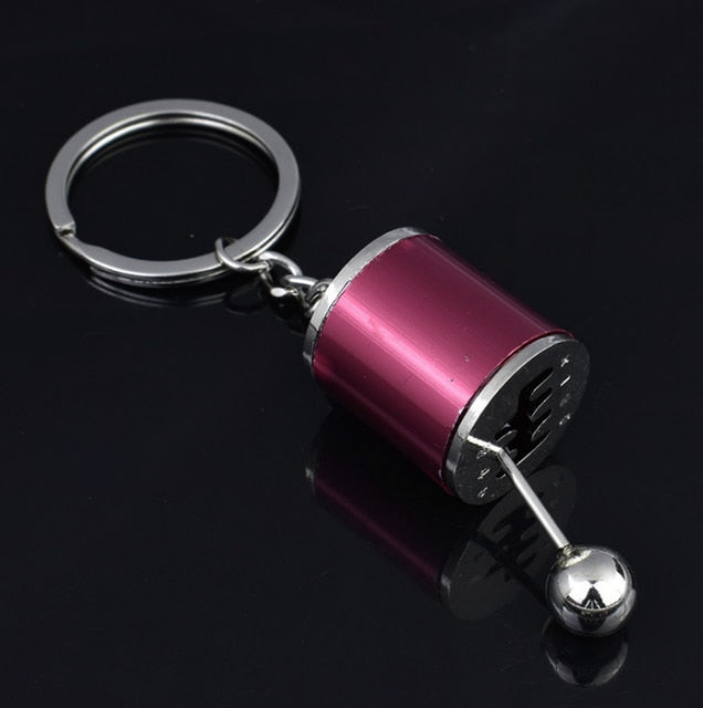 6 Speed Gear Knob Shifter Key Chain Key Ring