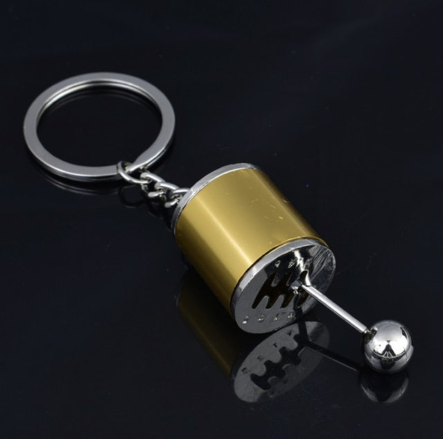 6 Speed Gear Knob Shifter Key Chain Key Ring