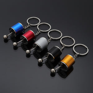 6 Speed Gear Knob Shifter Key Chain Key Ring
