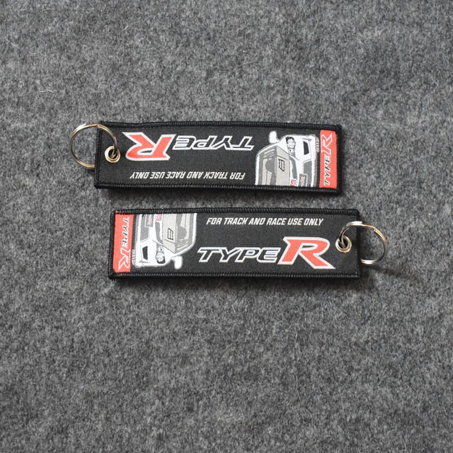 Type R Embroidered Japan JDM Key Chain Key Ring