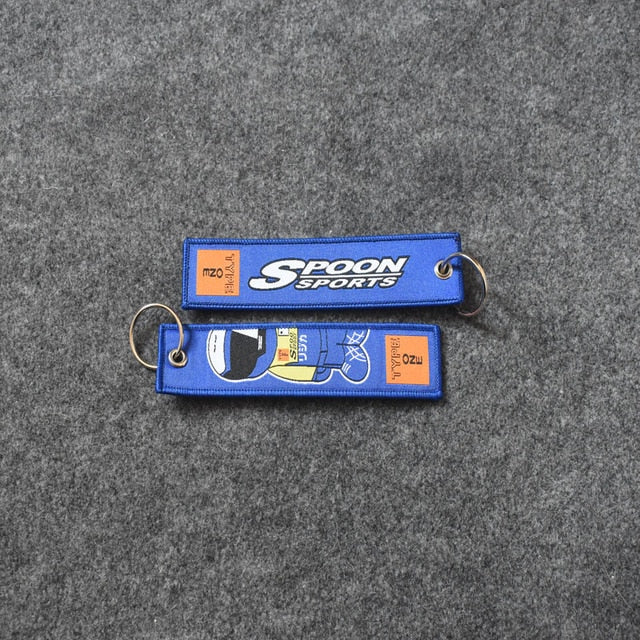 Spoon Sports Embroidered Japan JDM Key Chain Key Ring